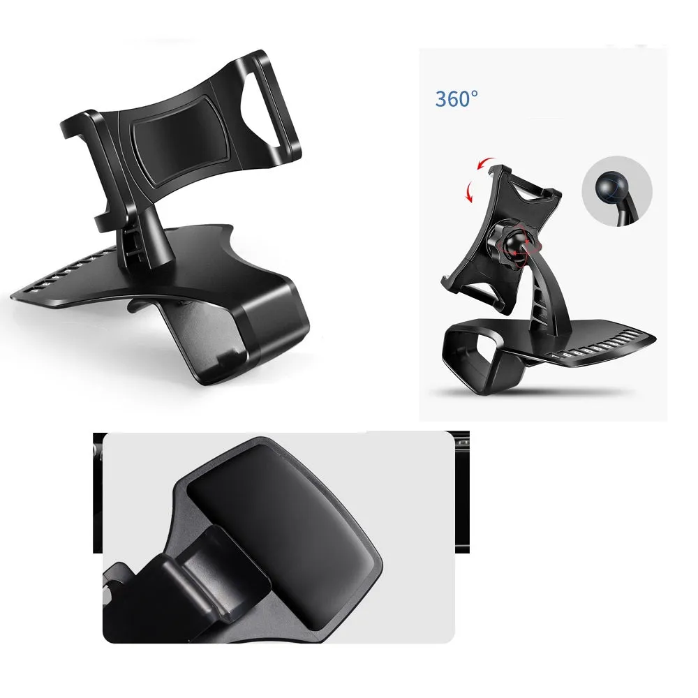 3 in 1 Car GPS Smartphone Holder: Dashboard / Visor Clamp   AC Grid Clip for GiONEE M5 Marathon mini (2016) - Black