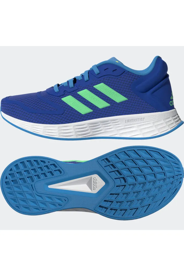 Adidas Boys Duramo 10 K Lace Up Sneaker in Blue