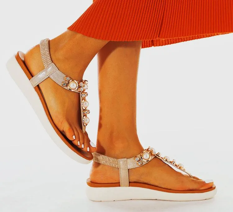 Comfortable Pearl On Cloud Sandals