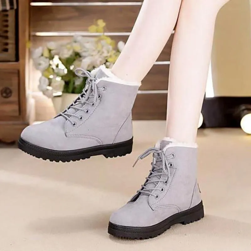 Cuzcare Orthopedic Boots For Women Arch Support Snowy Warm Fur Plush Insole Winter Boots
