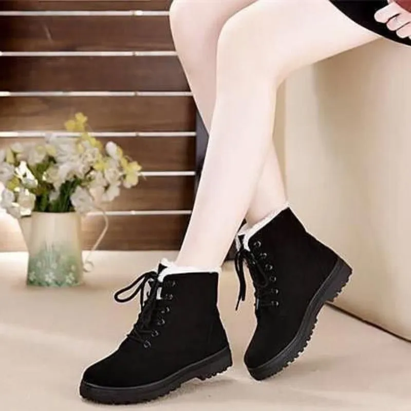 Cuzcare Orthopedic Boots For Women Arch Support Snowy Warm Fur Plush Insole Winter Boots