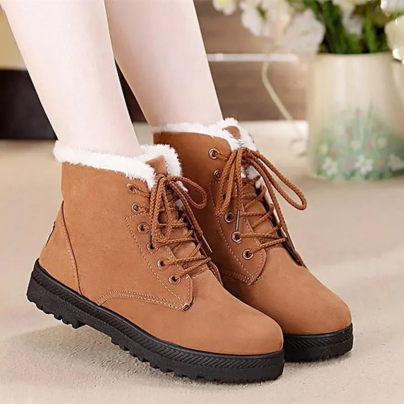 Cuzcare Orthopedic Boots For Women Arch Support Snowy Warm Fur Plush Insole Winter Boots