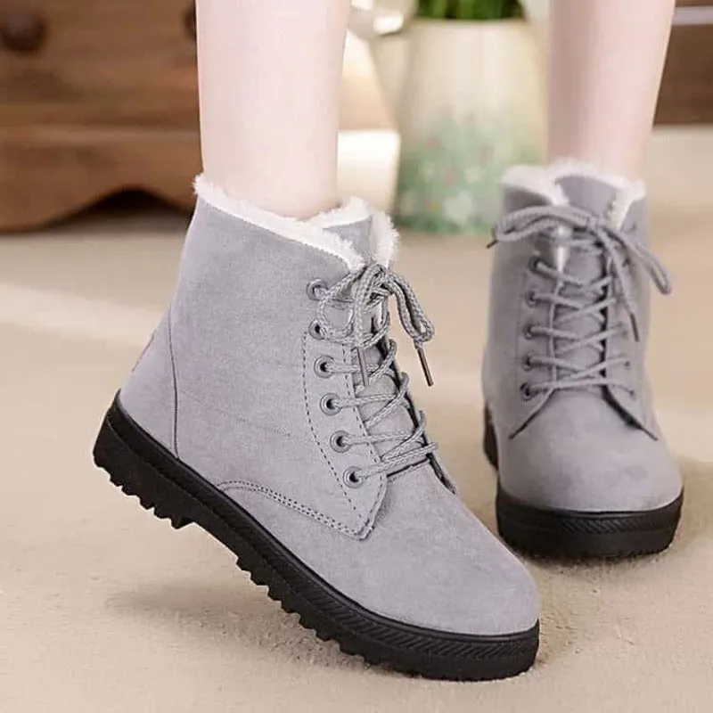 Cuzcare Orthopedic Boots For Women Arch Support Snowy Warm Fur Plush Insole Winter Boots