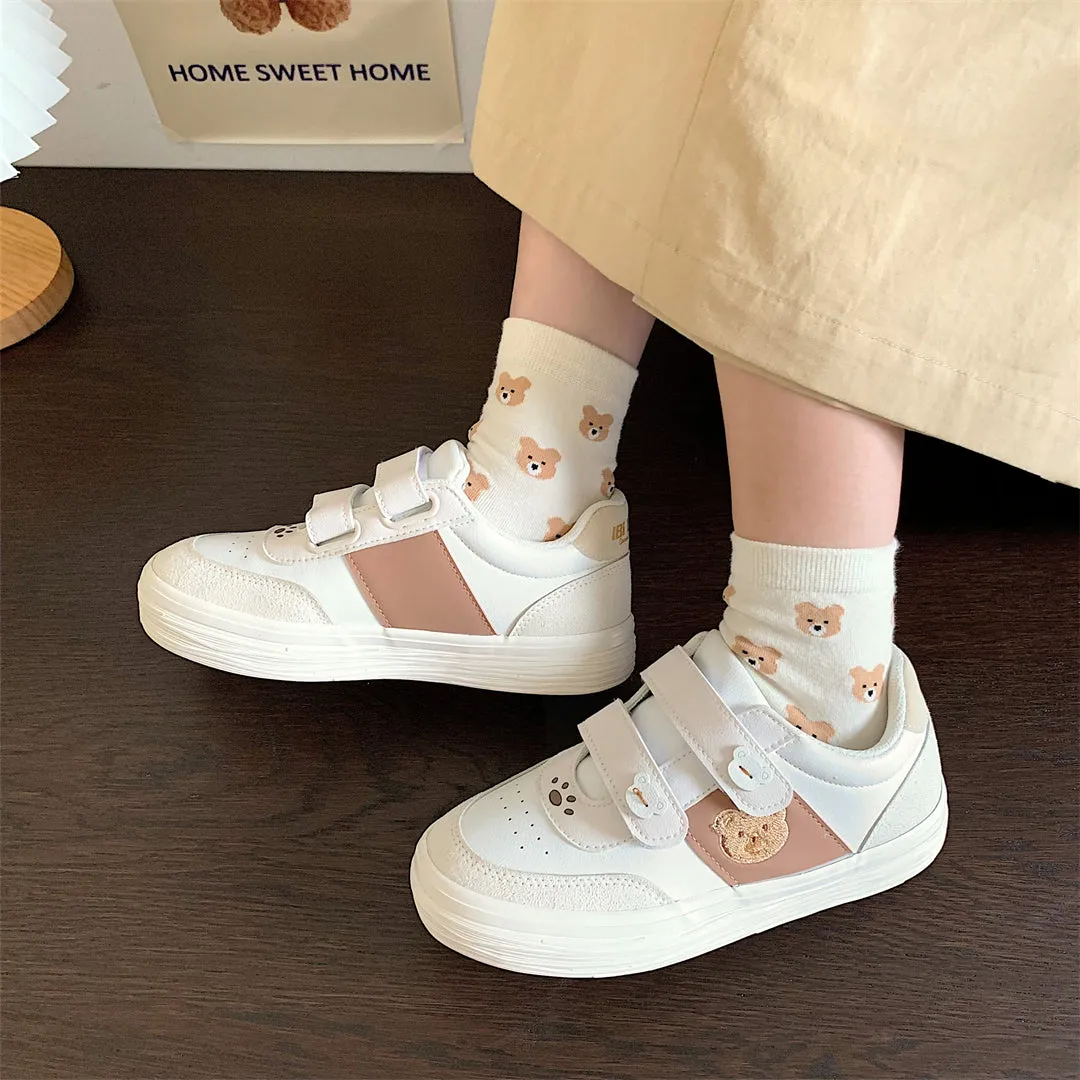 Japanese Cute Bear Thick Bottom Sneakers