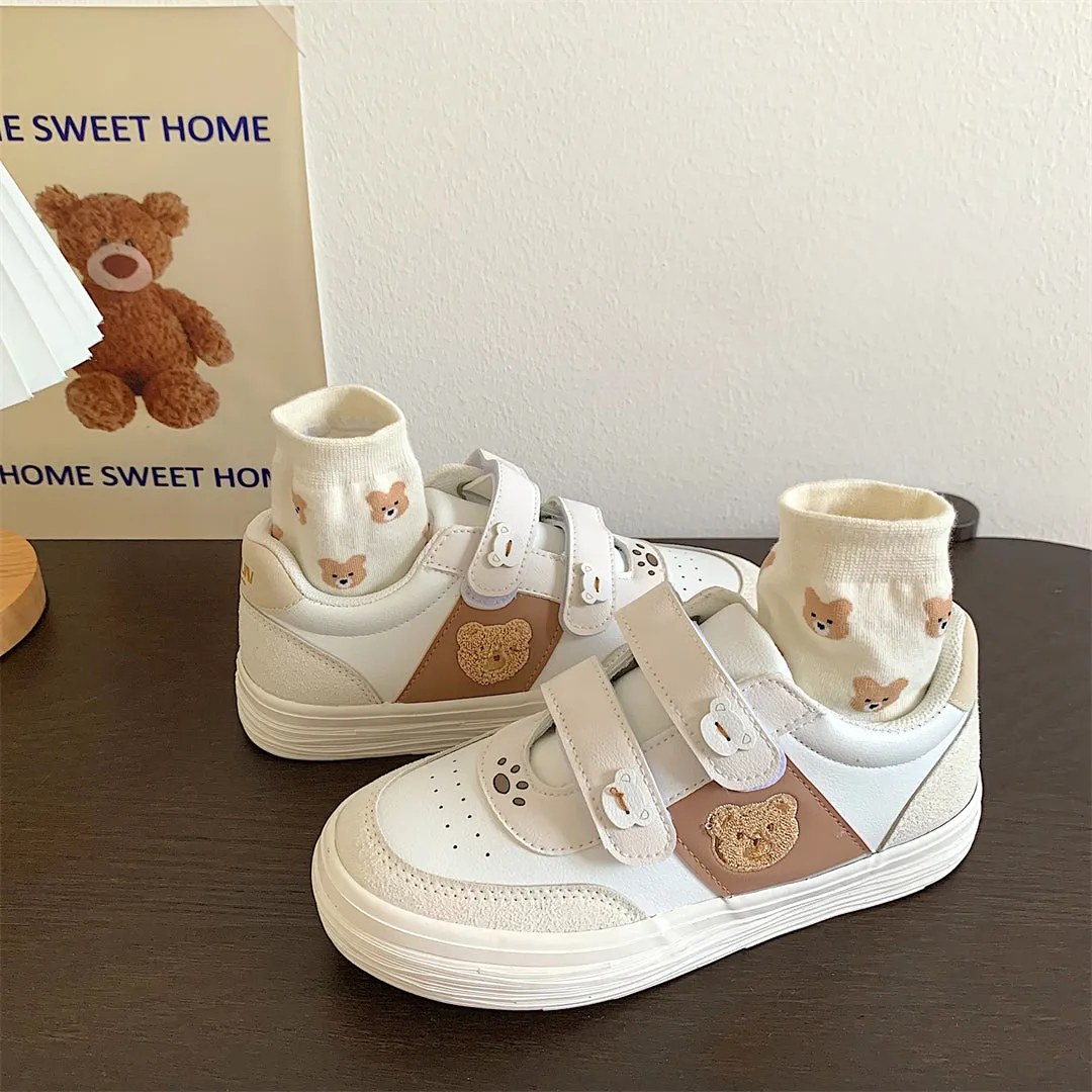 Japanese Cute Bear Thick Bottom Sneakers