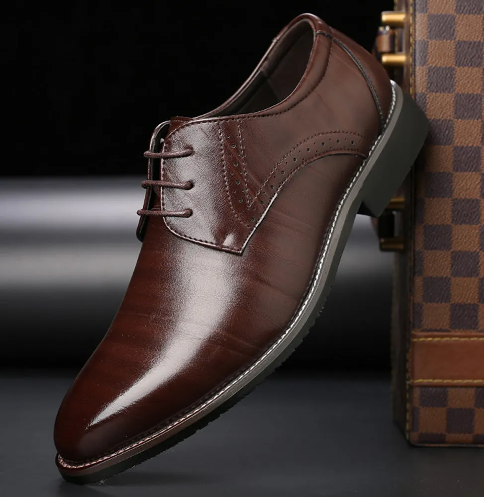 Men's Brogue Plain Derby Shoes