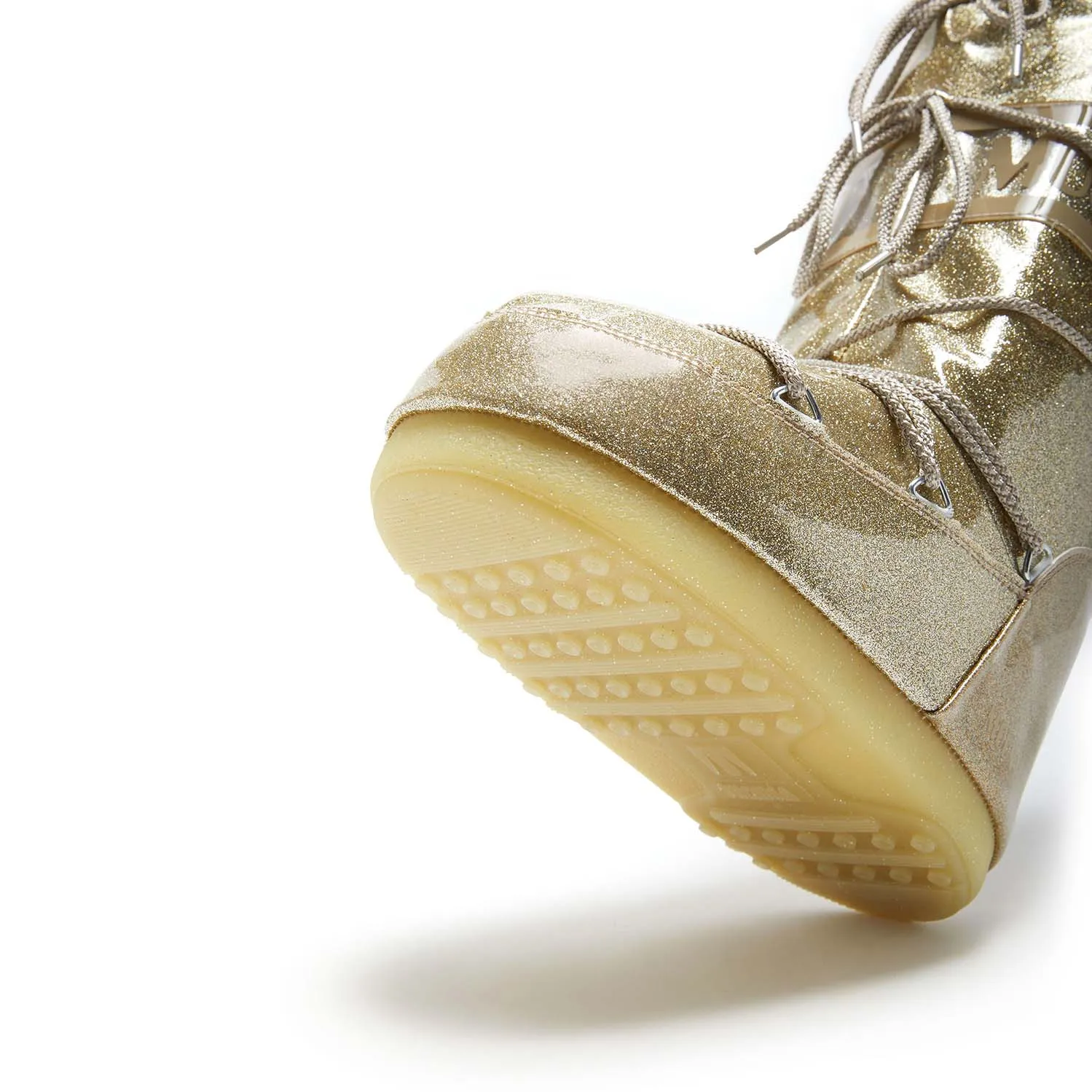 MOON BOOT Icon Glitter Gold Boots