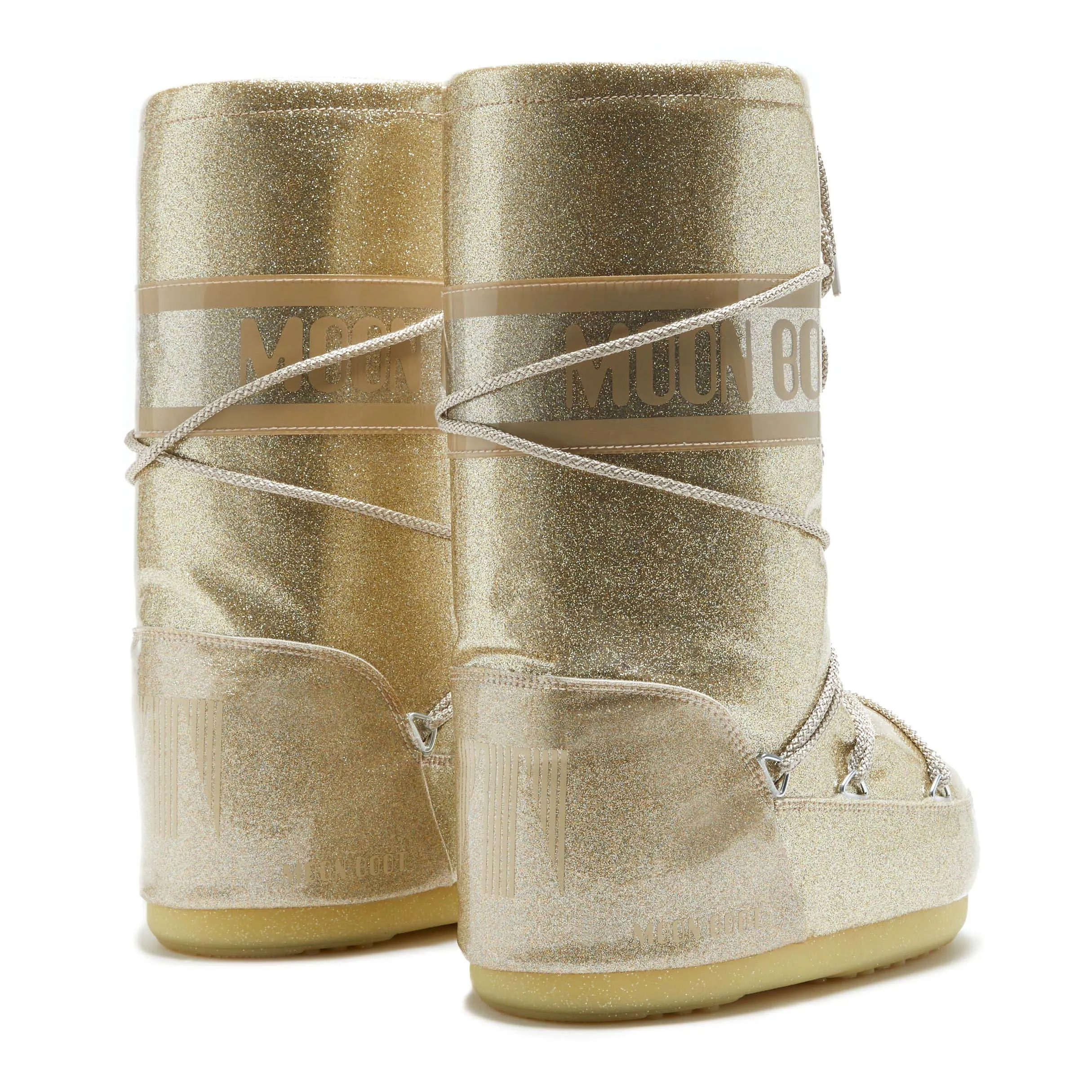 MOON BOOT Icon Glitter Gold Boots