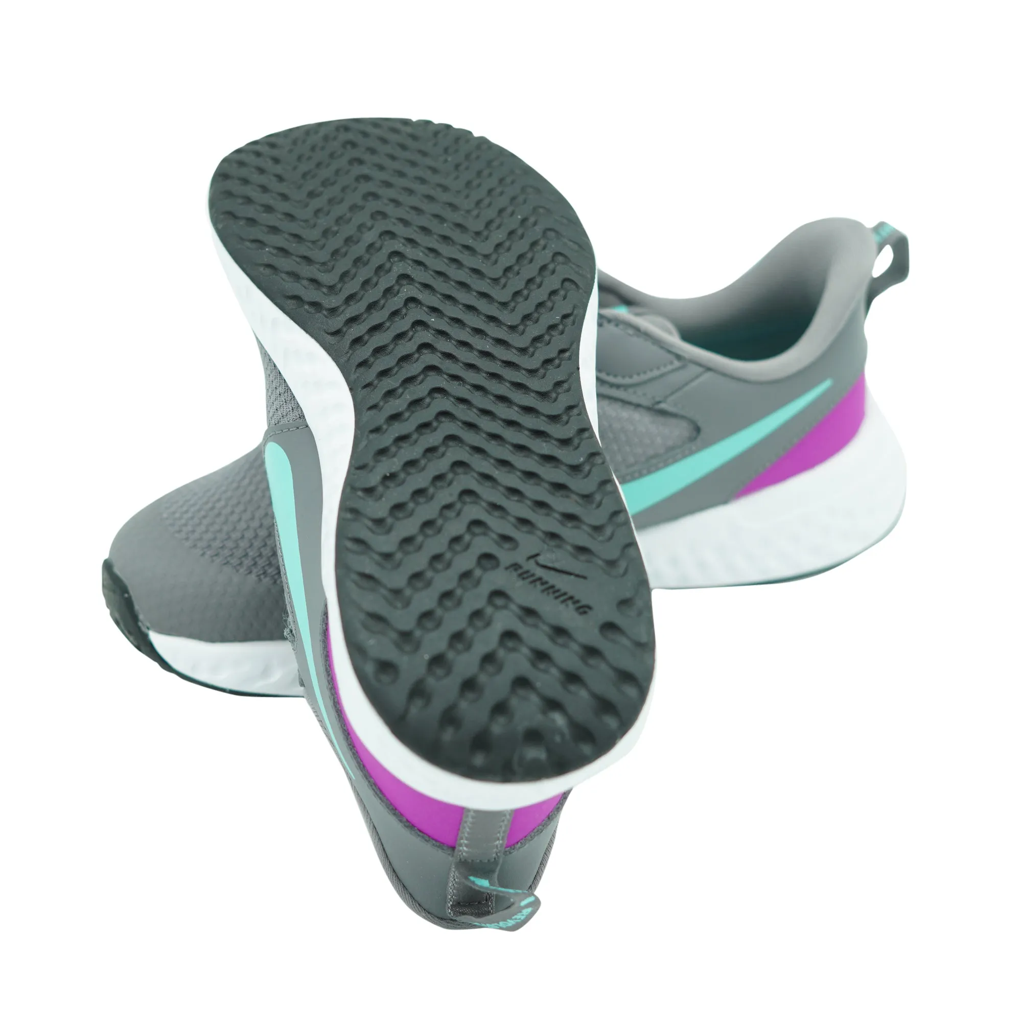 Nike Kid's Revolution 5 Stay Put Running Athletic Shoes Gray Size 3Y