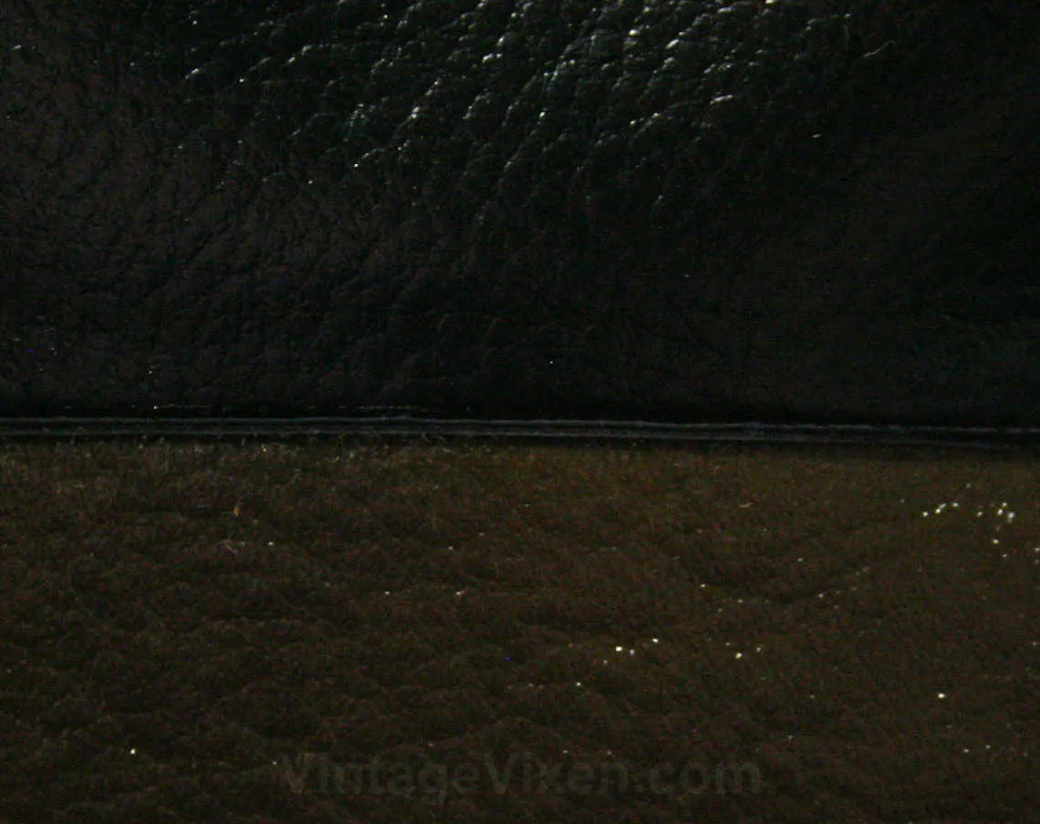 Size 5 Black & Brown 60s Boots - Waterproof Rubber - Sophisticated 1960s Street Style - Color Block - Lined - Unworn - Deadstock - 43293-3