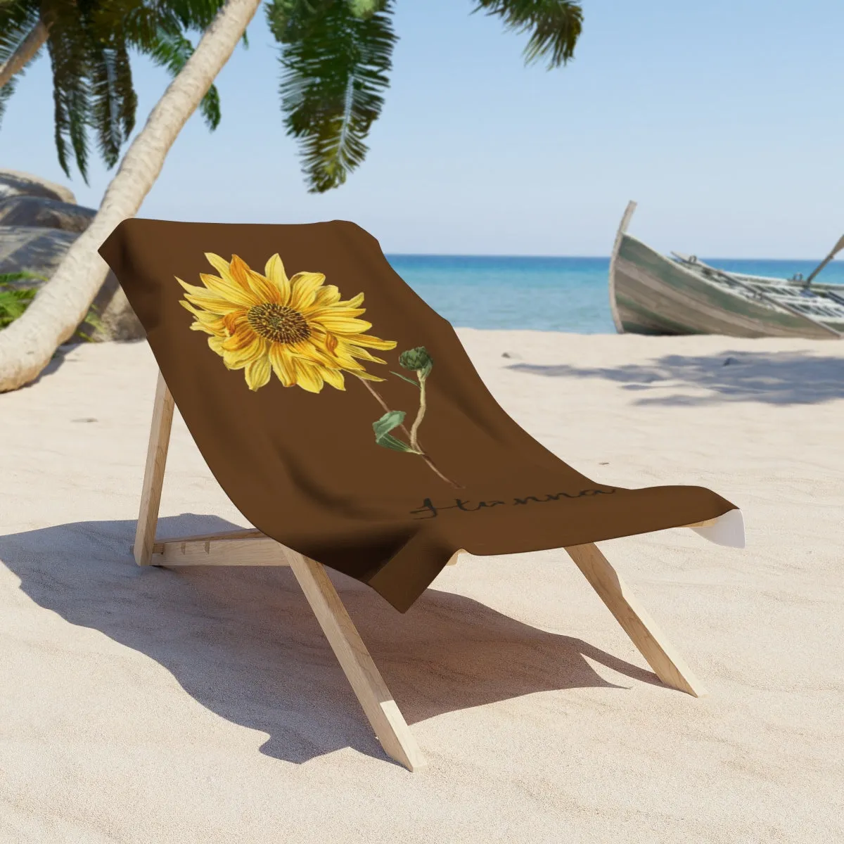Sunflower Beach Towel  Personalized, Quick-Dry & Ultra-Soft